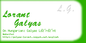 lorant galyas business card